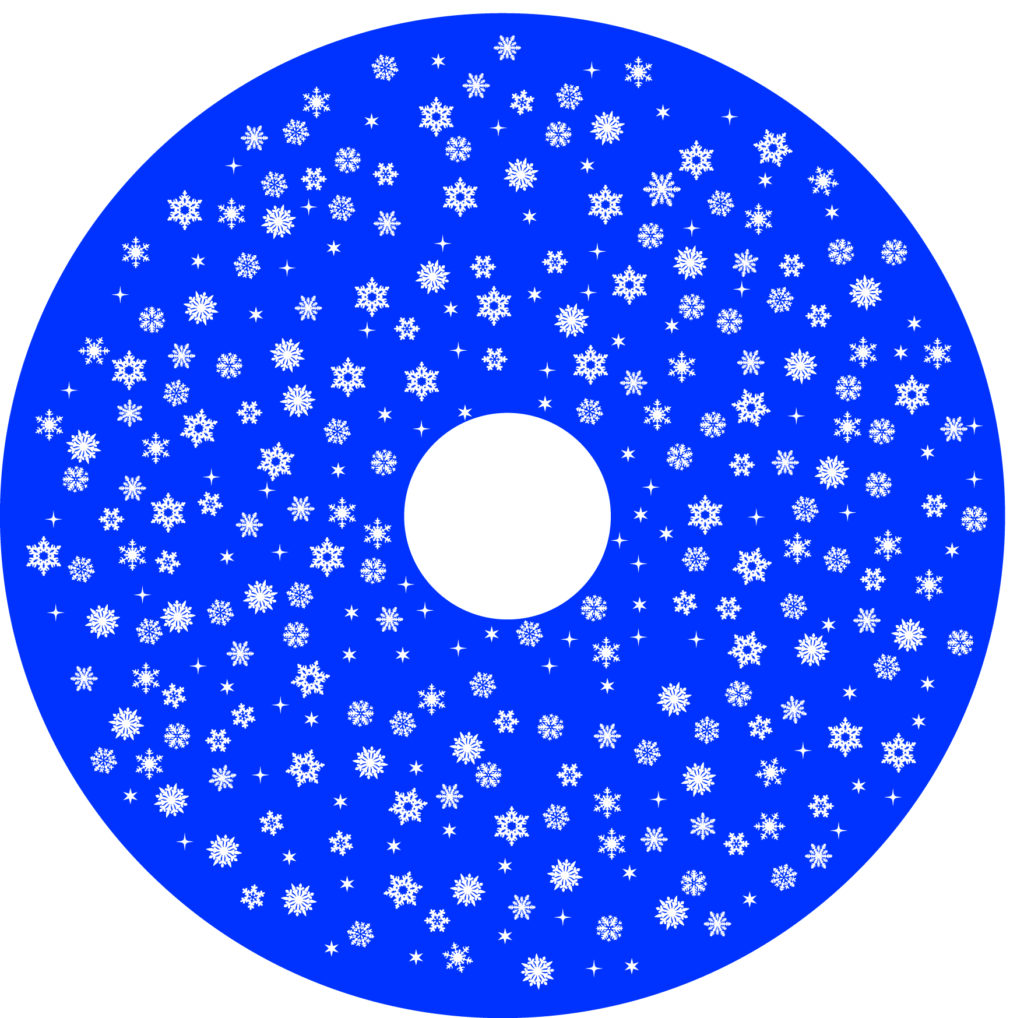 neve stilizzata blu